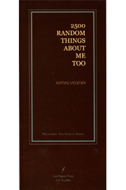 2500_Random_Things_About_Me_Matias_Viegener_Front_Cover